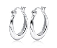 Alluring Silver Hoop Earring - HO-2508